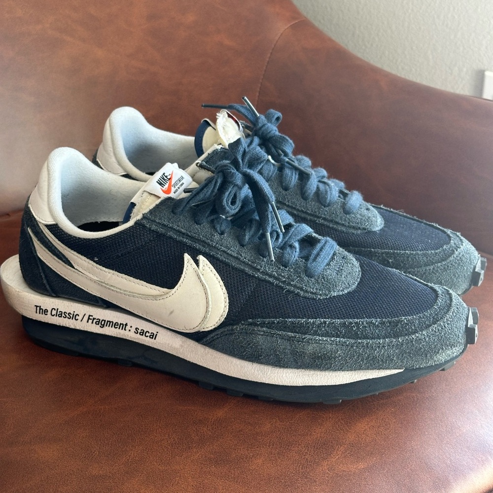 Nike Fragment Sacai Waffle ‘Blackened Blue’ men’s sneakers